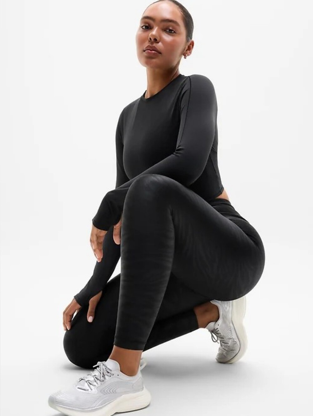 NWT Athleta Simone Biles Zebra Print Shine High Rise Elation 7/8 Legging Size SP